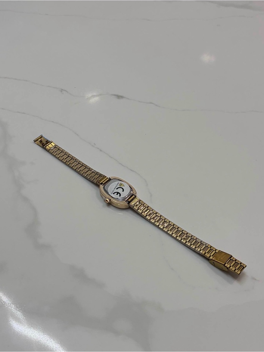 Gold Tone Oval Bracelet Watch - Classic Minimalist - Picture 3 of 3